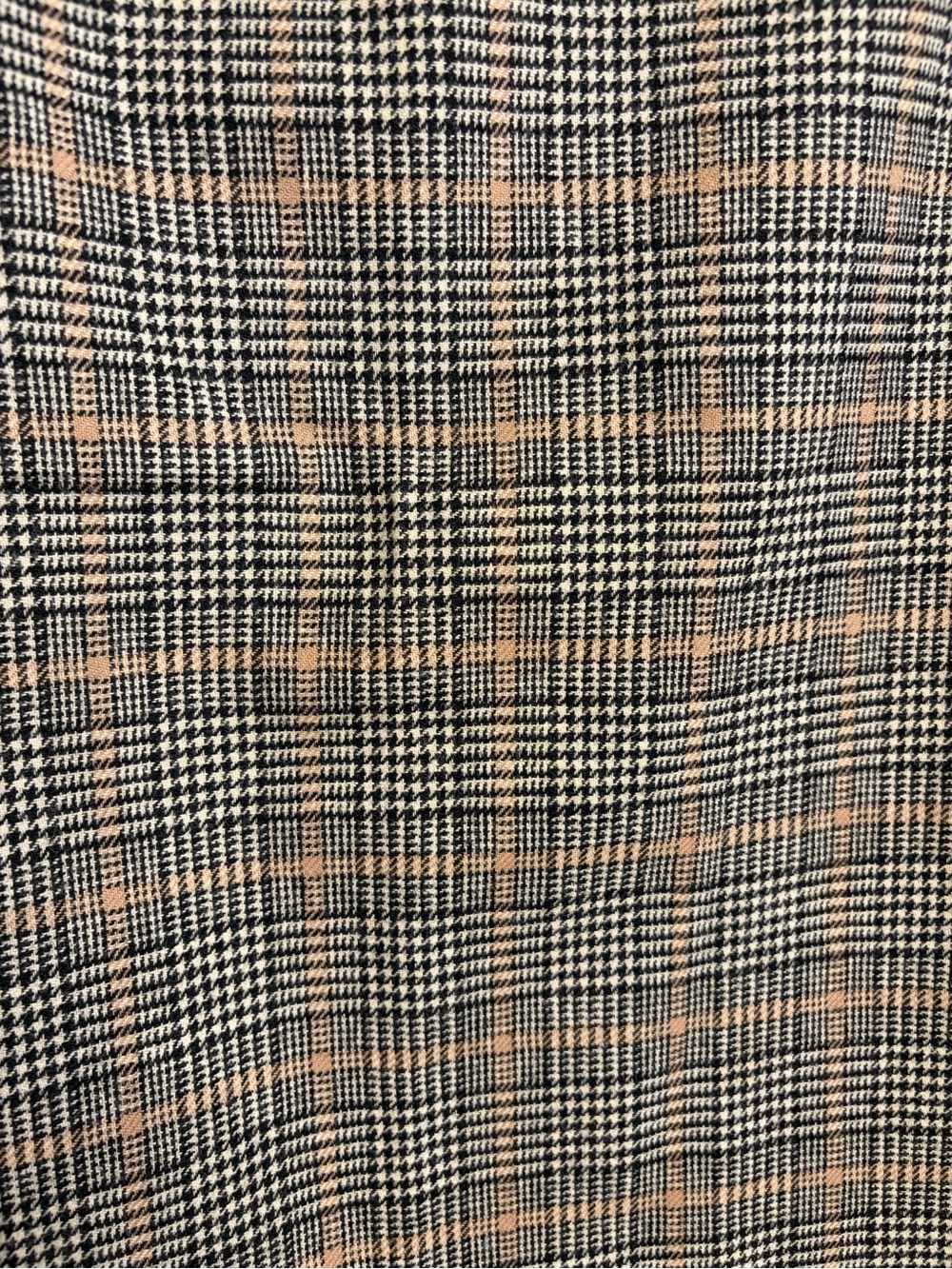 Vintage Pendleton Beige/Black Glen Plaid Pencil Skirt 100% Pure Virgin Wool - Picture 2 of 13